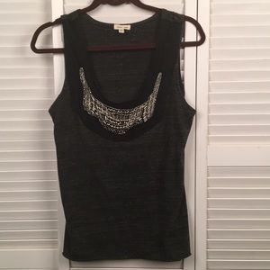 Anthropologie Silence + Noise Beaded Tank. SZ L.